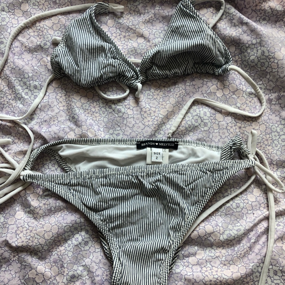 Brandy Melville striped bikini set